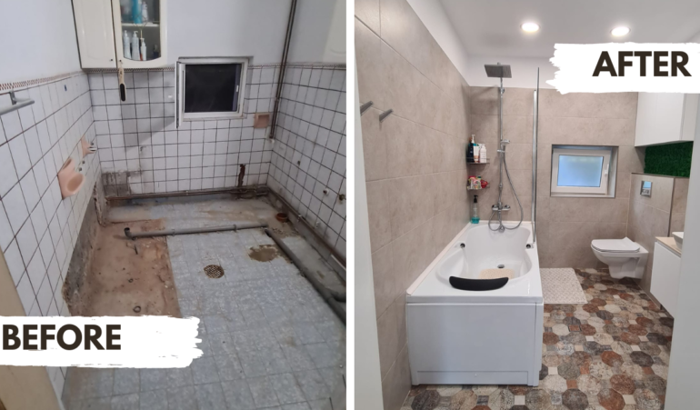 Bathroom transform Before/after